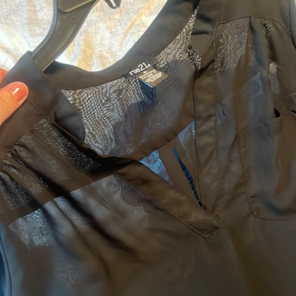 Sheer Black Rue 21 Top Blouse Size XL - Picture 6 of 8